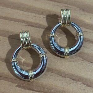 Stauer Gold and Silver Statement Earrings